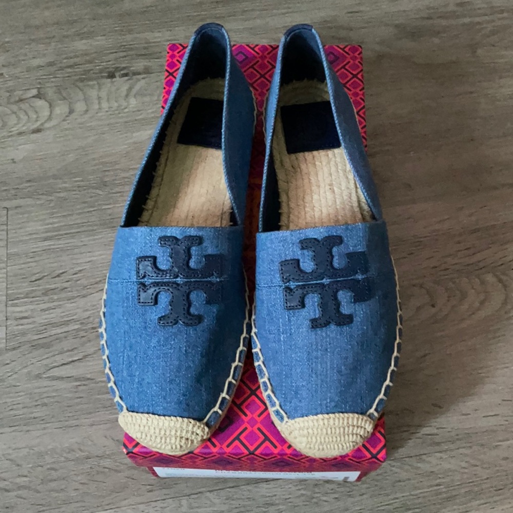 Tory Burch Weston Denim Espadrille - Size 7.5 NIB